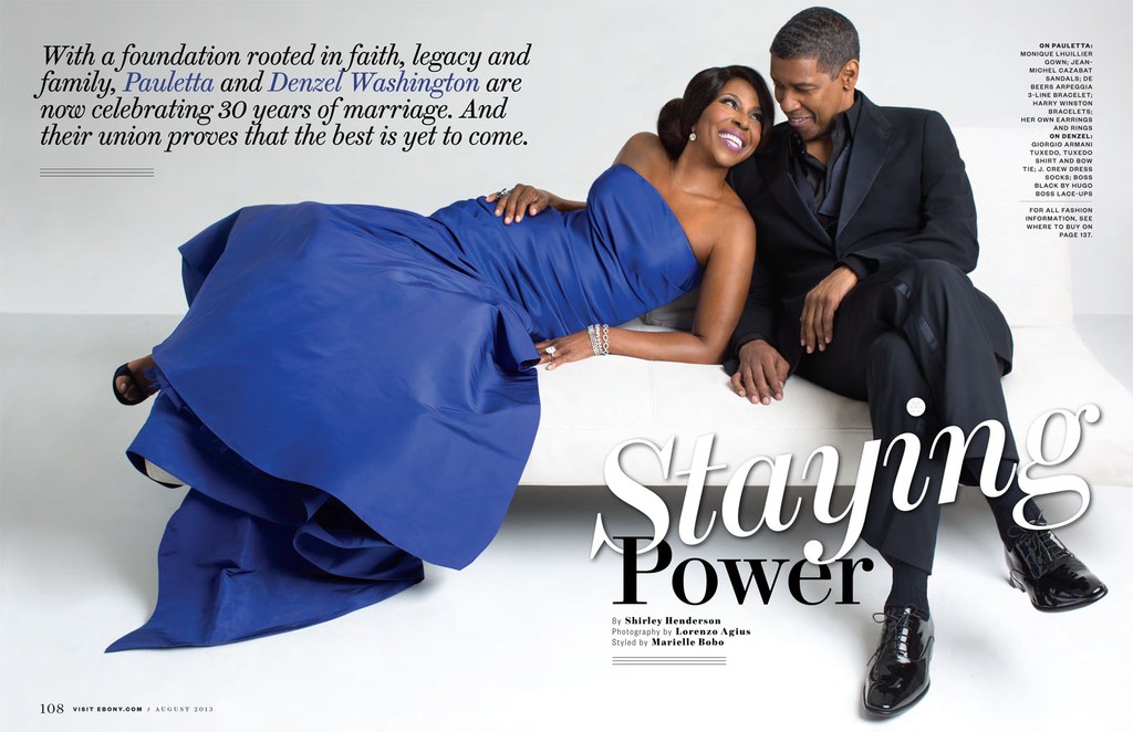 Atelier Management News Lorenzo Agius for Ebony Magazine with Denzel and Pauletta Washington